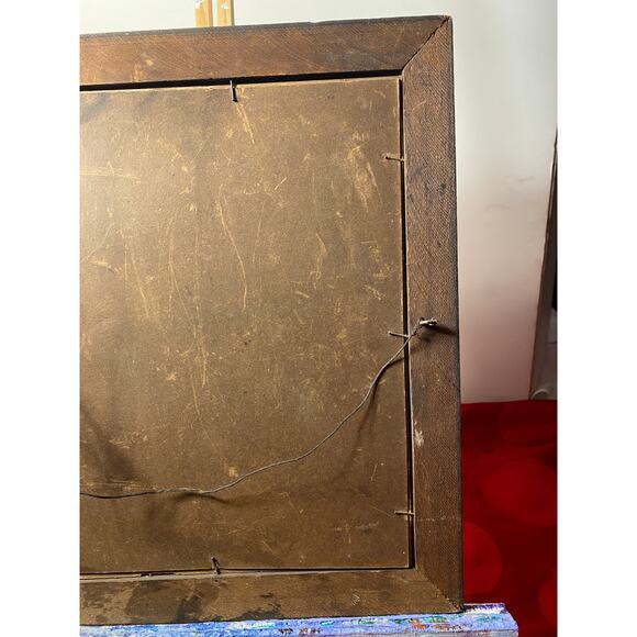 VTG Art Print "Simplicity" girl with bonnet flower dress 1920 Joshua Reynolds - Picture 5 of 13